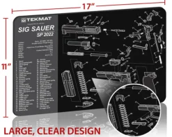 TEK17SIGSP2022 - TAPIS DE DEMONTAGE POUR PISTOLET SIG PRO 2022 - 27,9X43CM