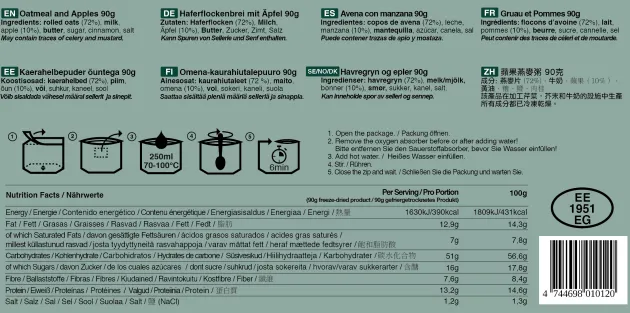 TFP0008 - Tactical Foodpack Flocons d'avoine aux pommes
