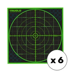 TG-TG10A6 - TruGlo - Cibles auto adhesive et réactive TruSee 305 x 305 mm - Verte fluorescente x6