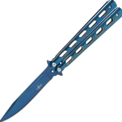 TH.10967A COUTEAU PAPILLON THIRD INOX BLEU