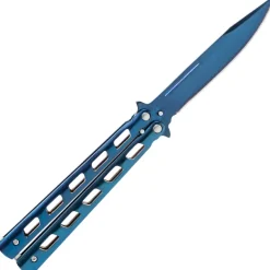 TH.10967A COUTEAU PAPILLON THIRD INOX BLEU