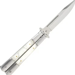 TH.K2097 COUTEAU PAPILLON THIRD INOX/F. NACRINE INOX MAT