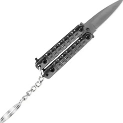 TH-K0102N - Third Couteau papillon porte-clés noir
