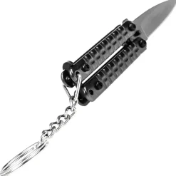 TH-K0102N - Third Couteau papillon porte-clés noir