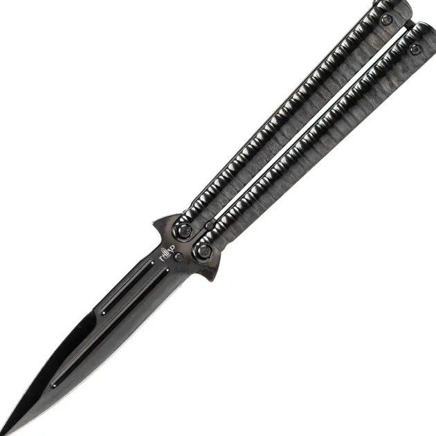 TH-16072N - Third Couteau Papillon Glow Black