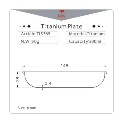 TI5365 - Keith Assiette Titane 300mL