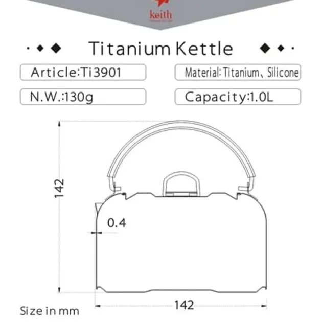 TI3901 - Keith Bouilloire Titane 1L