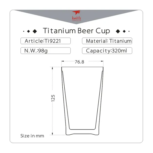 TI3150 - Keith Gobelet Isotherme Titane avec Couvercle 320mL