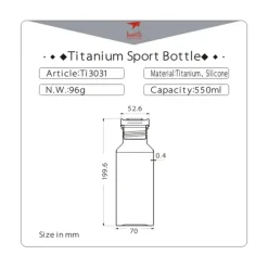 TI3031 - Keith Gourde de Sport Titane 550mL