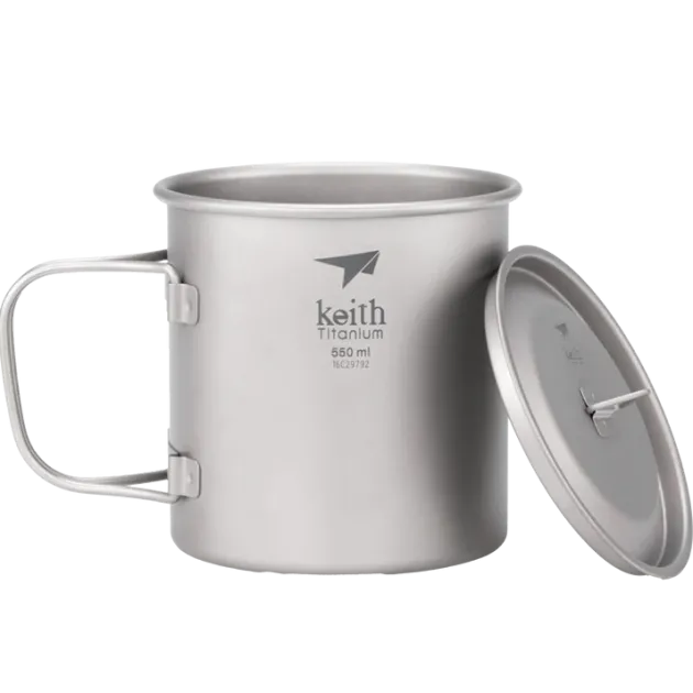 TI3206 - Keith Quart Titane avec Couvercle 550mL