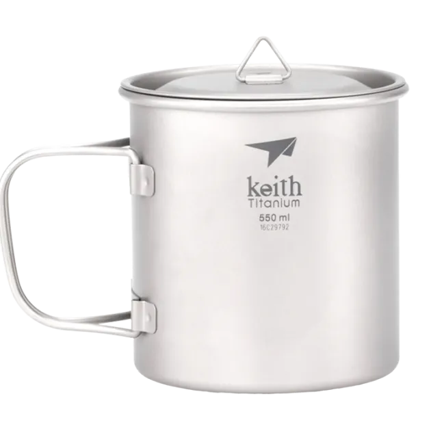 TI3206 - Keith Quart Titane avec Couvercle 550mL
