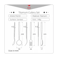 TI5210 - KEITH TITANIUM Set de Couverts Titane