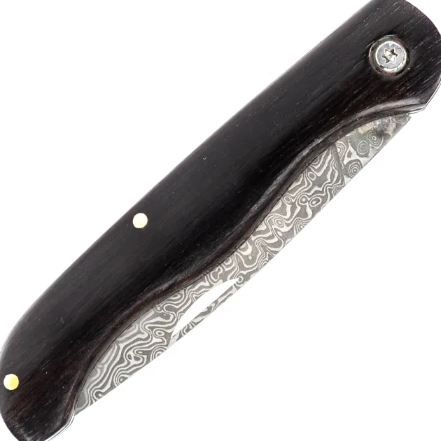 TK-N202E - Tramuntana Couteau pliant Ebène VG10 Damas