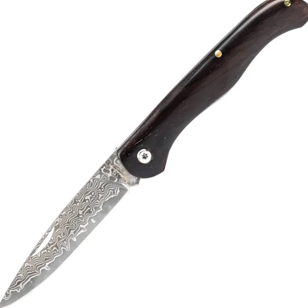 TK-N202E - Tramuntana Couteau pliant Ebène VG10 Damas