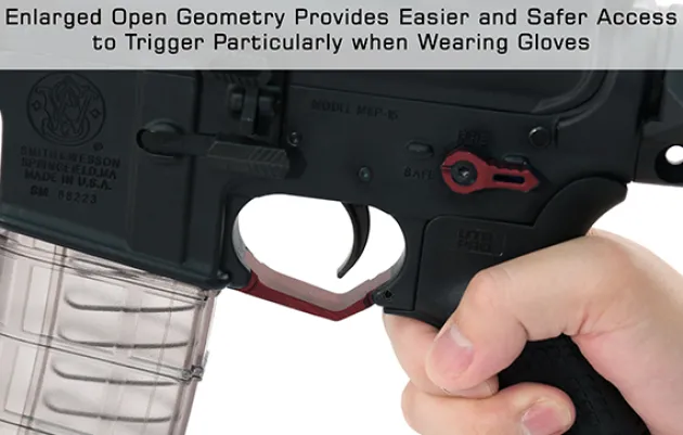 TLT-TKSTGR - UTG® AR15 Oversized Trigger Guard Matte Red