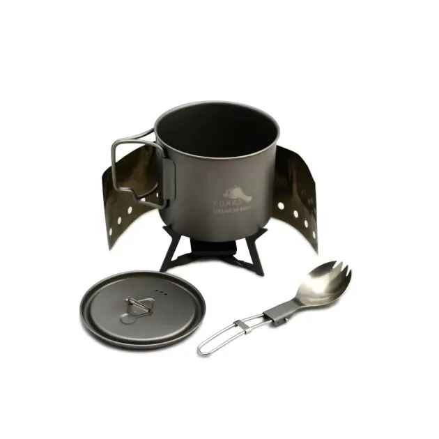 TOCS-01 - Toaks Kit complet popote pour combustible solide titane