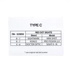 57-104047 - TONI SYSTEM OPXCZ Aluminium Red Dot Base for CZ SHADOW SP-01 CZ SHADOW 2 Type C