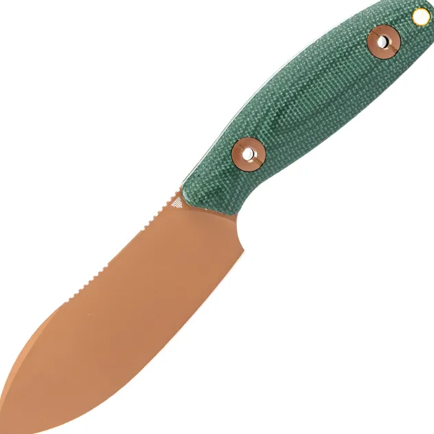 Trivisa Aubergine-GM Rose Gold 14C28N Green Micarta