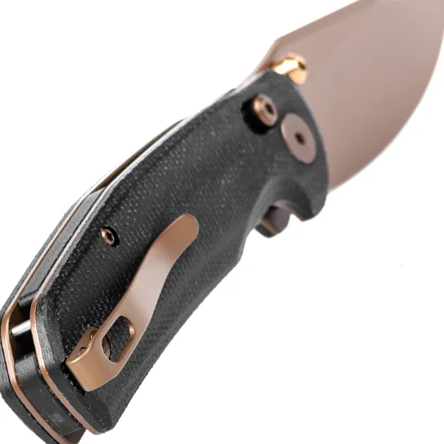 Trivisa Hornet-BM Crossbar Lock Micarta Rose Gold 14C28N