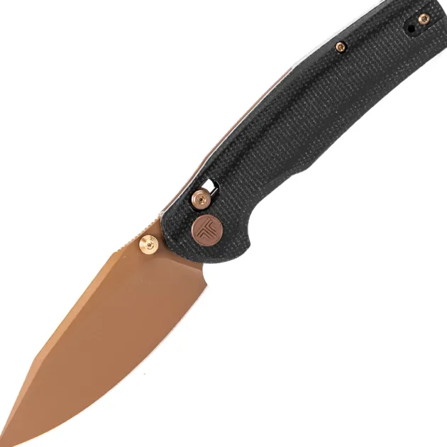 Trivisa Hornet-BM Crossbar Lock Micarta Rose Gold 14C28N