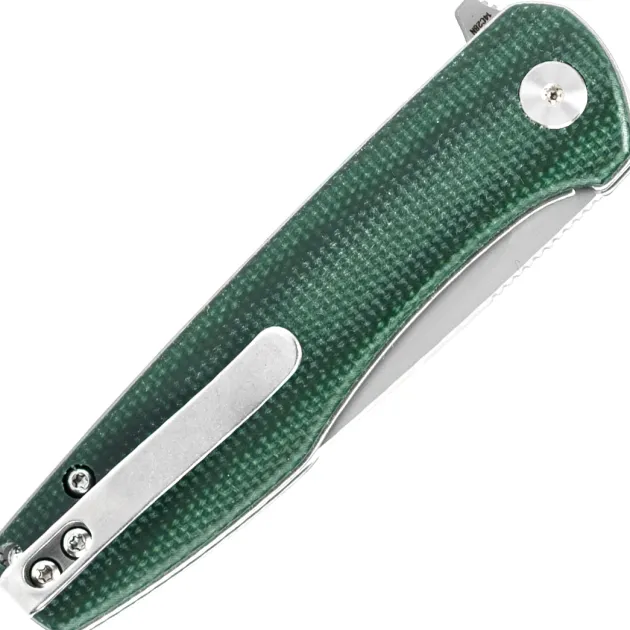 Trivisa Hummingbird-GM Stonewash 14C28N Green Micarta