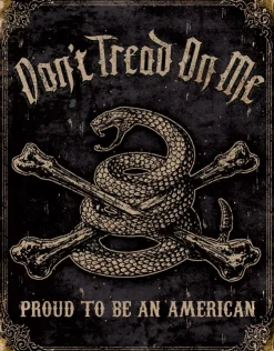 TSN1692 - Affiche Metallique Don't Tread on me