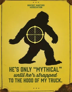 TSN2414 - Affiche Metallique Sasquatch Mythical Sign