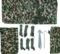 UANG.002 - Kit Bâche 2x3m + 6 piquets + 6 cordes Camo CCE