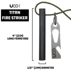 UCO00338 - UCO Firesteel allume feu noir Titan