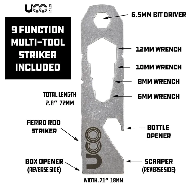 UCO00337 - UCO Survival Firesteel allume feu rouge