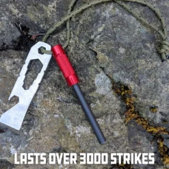 UCO00337 - UCO Survival Firesteel allume feu rouge