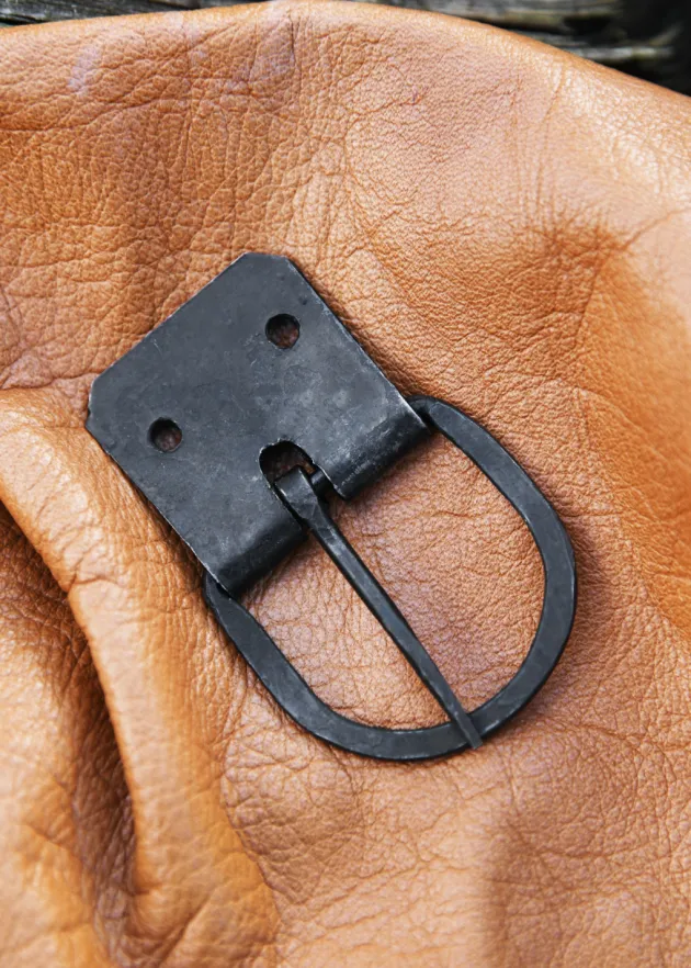 ULF-BK-10 - LARP ULFBERTH Boucle avec plaque de sangle, 38 mm, forgée main