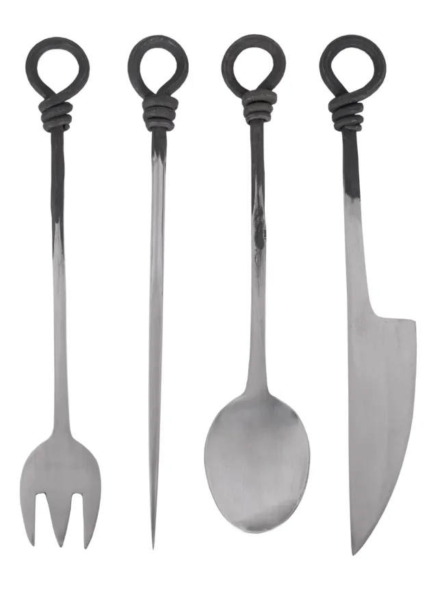 ULF-CP-46 - ULFBERTH Set de Couverts Médiévaux Inox Forgé