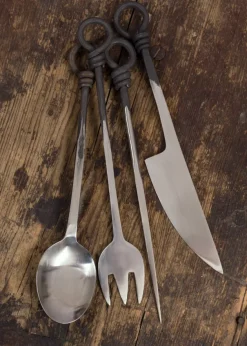 ULF-CP-46 - ULFBERTH Set de Couverts Médiévaux Inox Forgé