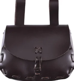 ULF-LP-11-B - LARP Sac de Ceinture en Cuir Brun