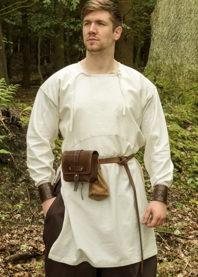 ULF-LP-20 - LARP ULFBERTH Paire de Protège-bras cuir motif dragon, style jelling