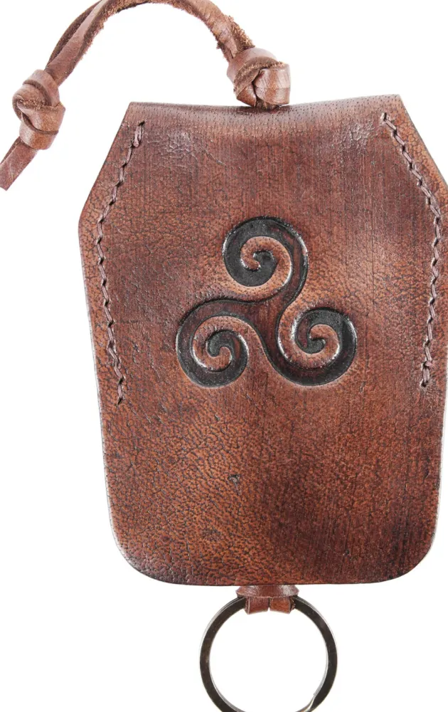 ULF-LP-50 - LARP ULFBERTH Porte-clés Triskele Cuir