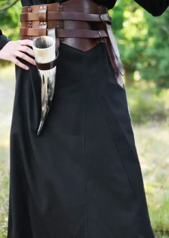 ULF-LP-32 - LARP ULFBERTH Porte-corne à boire en cuir brun foncé