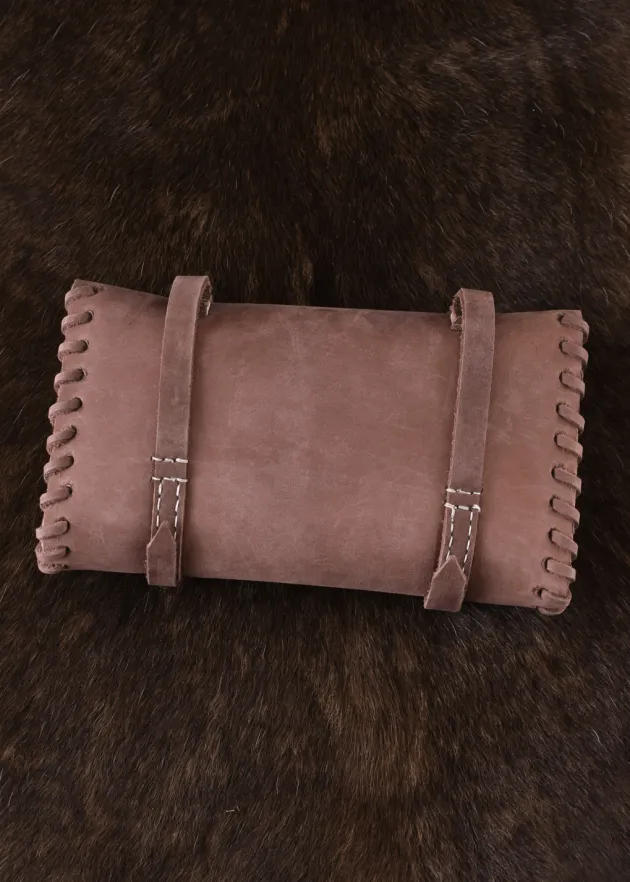 ULF-LP-15 - LARP ULFBERTH Sac en cuir avec deux boucles
