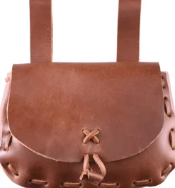ULF-LP-11-T - LARP Sac de Ceinture en Cuir Marron