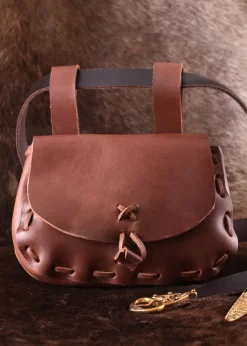 ULF-LP-11-T - LARP Sac de Ceinture en Cuir Marron