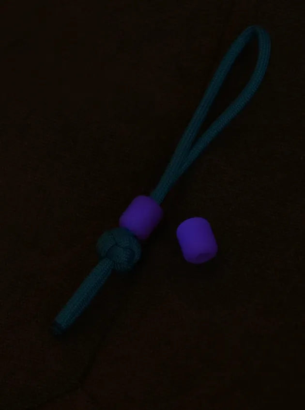 VAB6-2-PL - VIPERADE 2 Perles Violet Glow In The Dark + 1m Paracorde