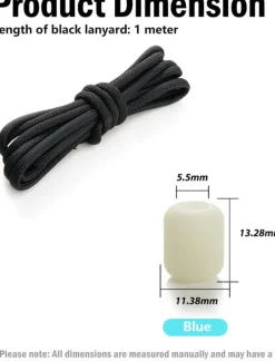 VAB6-2-PL - VIPERADE 2 Perles Violet Glow In The Dark + 1m Paracorde