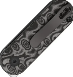 V2583A6 - Kizer Mini Bay 14C28N Vortex Pattern Micarta