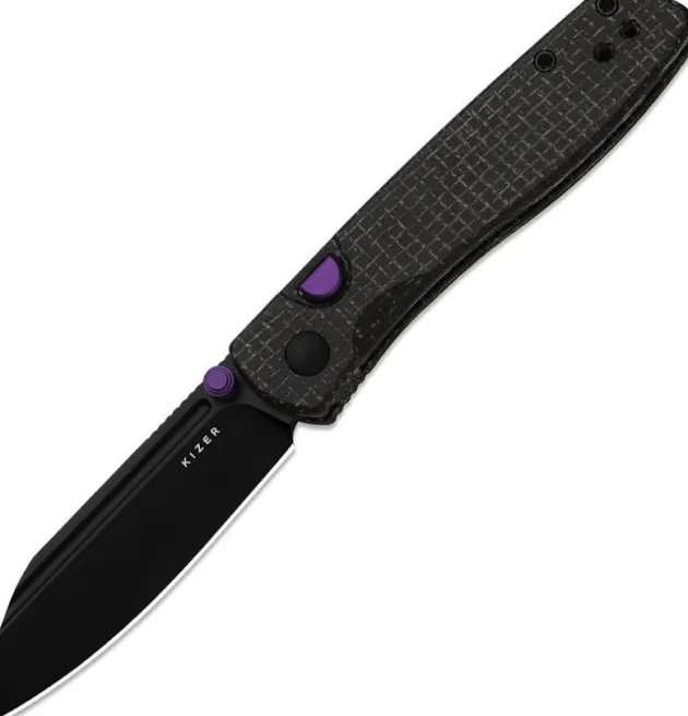 V3698A1 - Kizer Renaissance Black PVD N690 Micarta