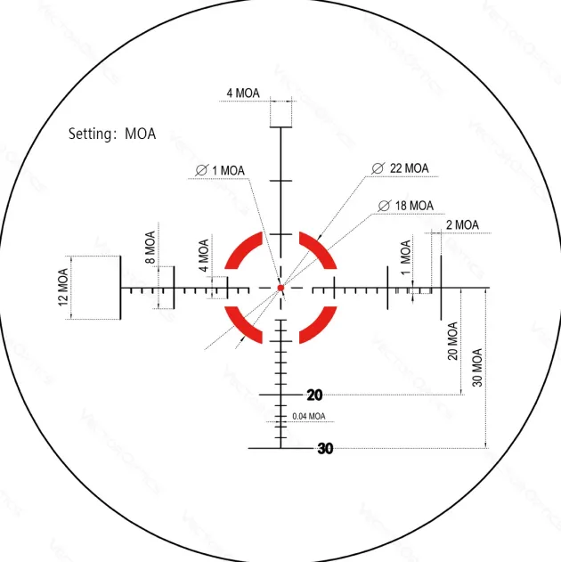 VE00298 - VECTOR OPTICS LUNETTE MUSTANG 1-4X24 SFP RET M-4RD R