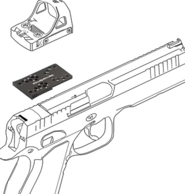 VE00237 - VECTOR OPTICS PLATINE POUR POINT ROUGE CZ SHADOW