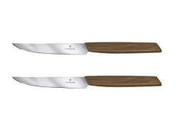 VIC 6.9000.12G VICTORINOX SET 2 COUTEAUX STEAK SWISS MODERN 12CM NOYER