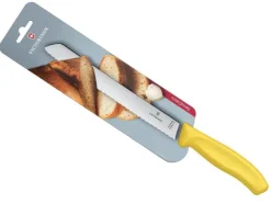 VIC6.8636.21L8B COUTEAU A PAIN VICTORINOX SWISSCLASSIC 21CM JAUNE