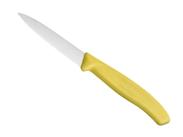 VIC 6.7636.L118 VICTORINOX COUTEAU OFFICE SWISSCLASSIC 8CM JAUNE A DENTS